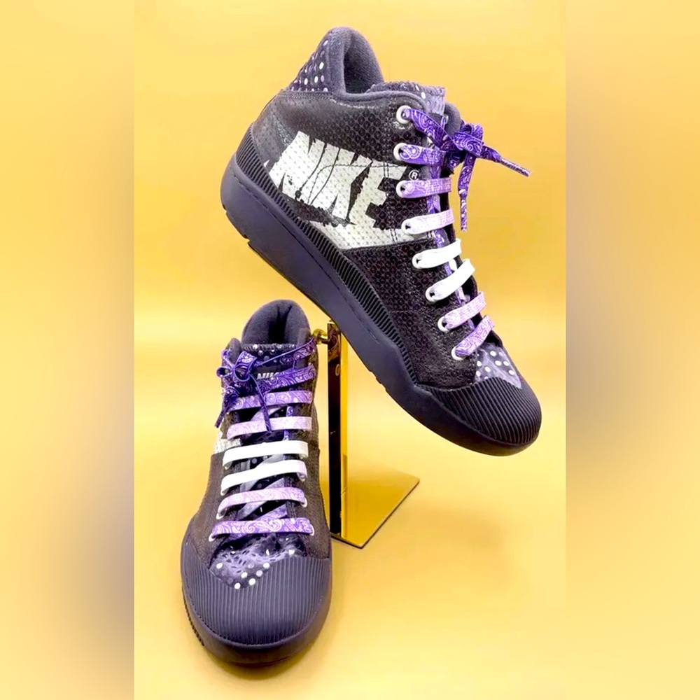 C💟 Nike Outbreak Hi Premium Sneakers #325322-511 Abyss/Purple Womens US 9 Shoes